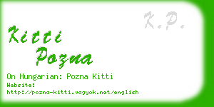 kitti pozna business card